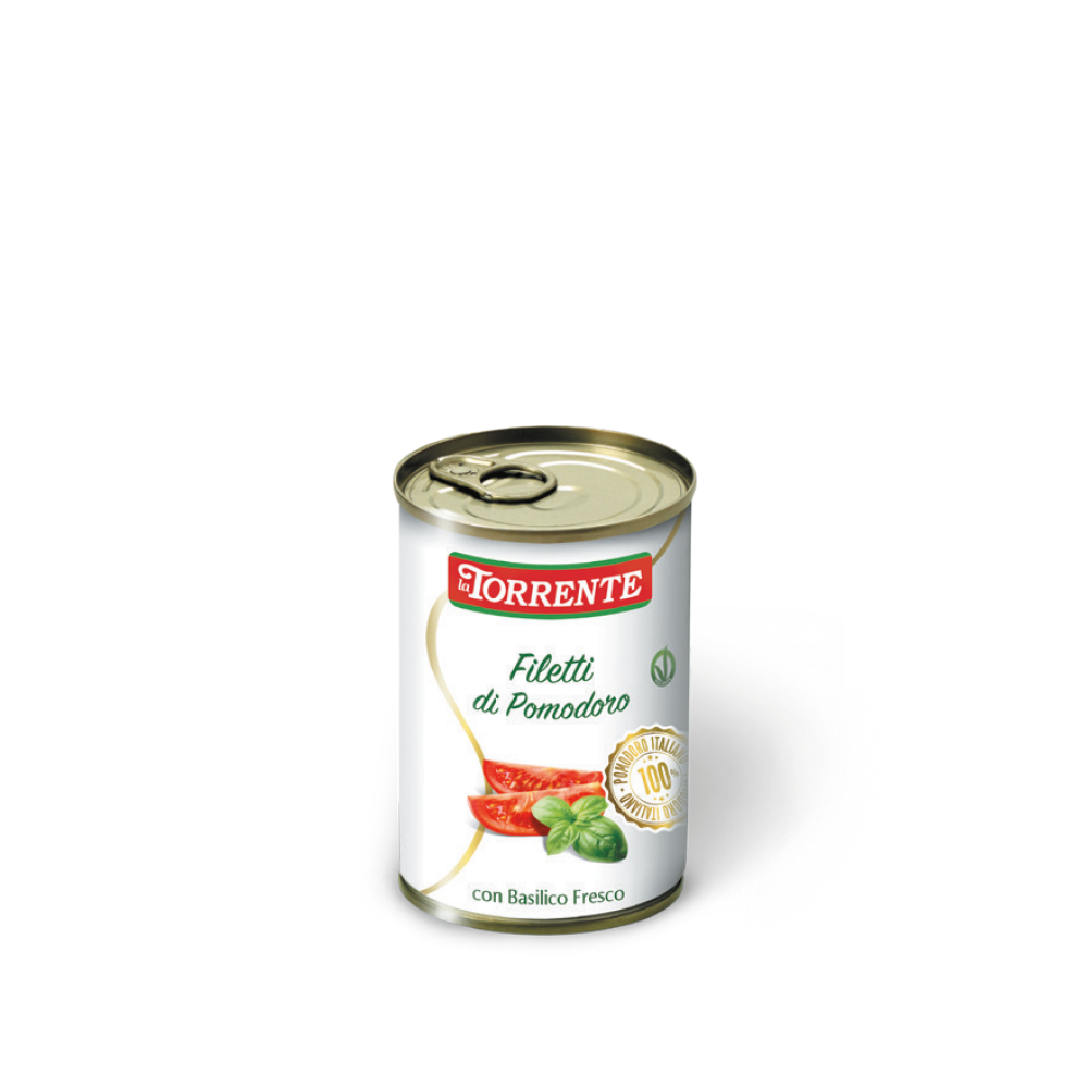 Filetti di pomodoro con basilico fresco