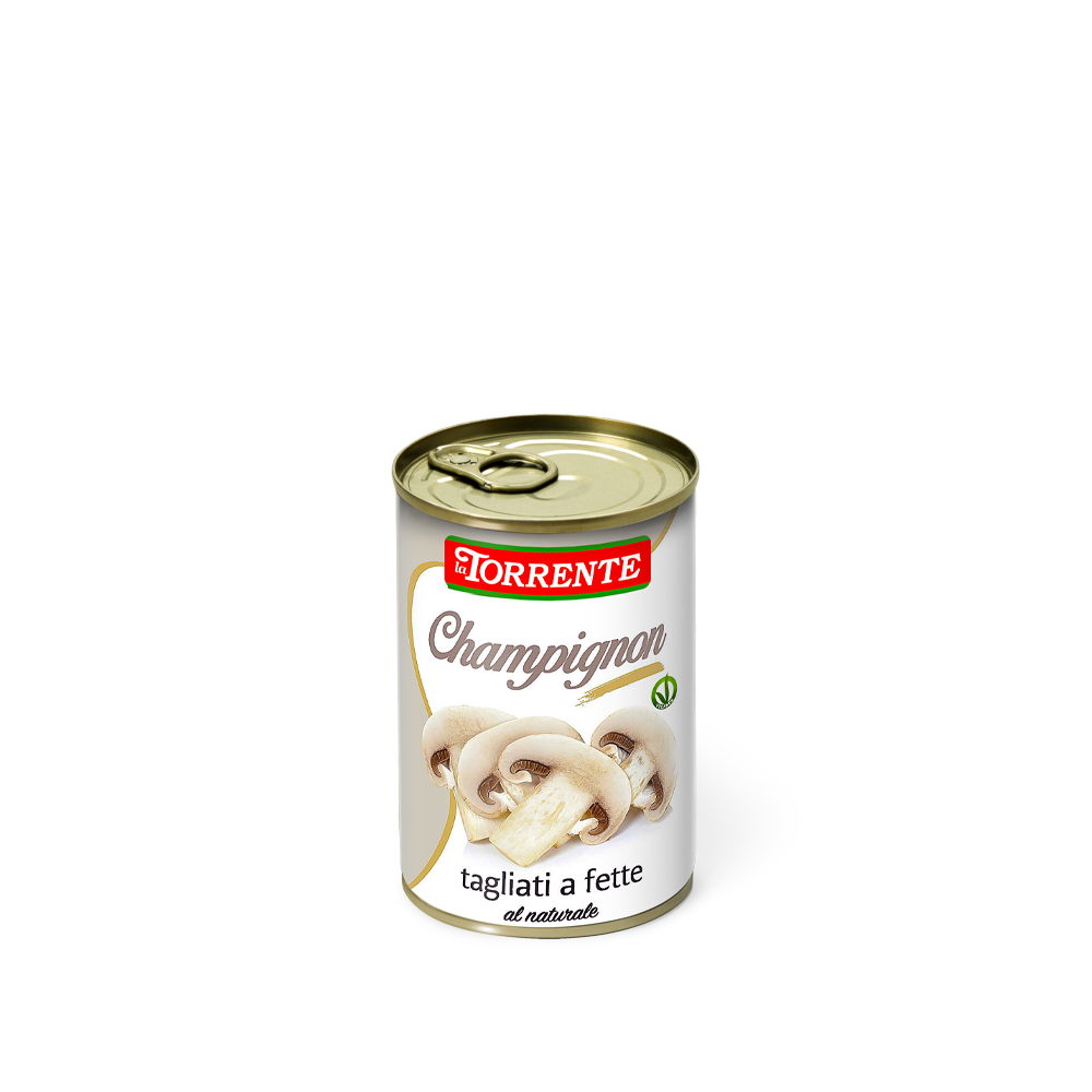 Funghi champignon tagliati a fette al naturale