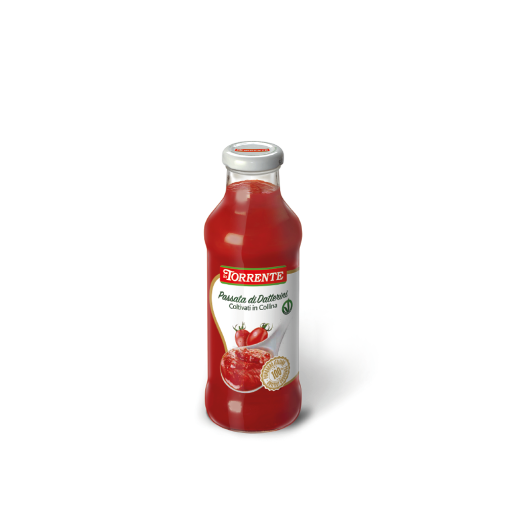 Passata di datterini coltivati in collina