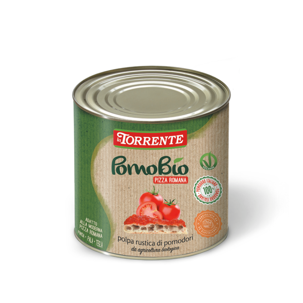 Polpa pizza romana da agricoltura biologica