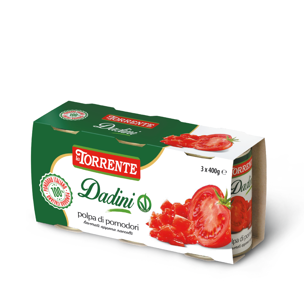 Polpa di pomodori a cubetti "Dadìni"