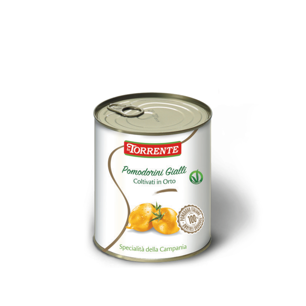 Pomodorini gialli interi in succo