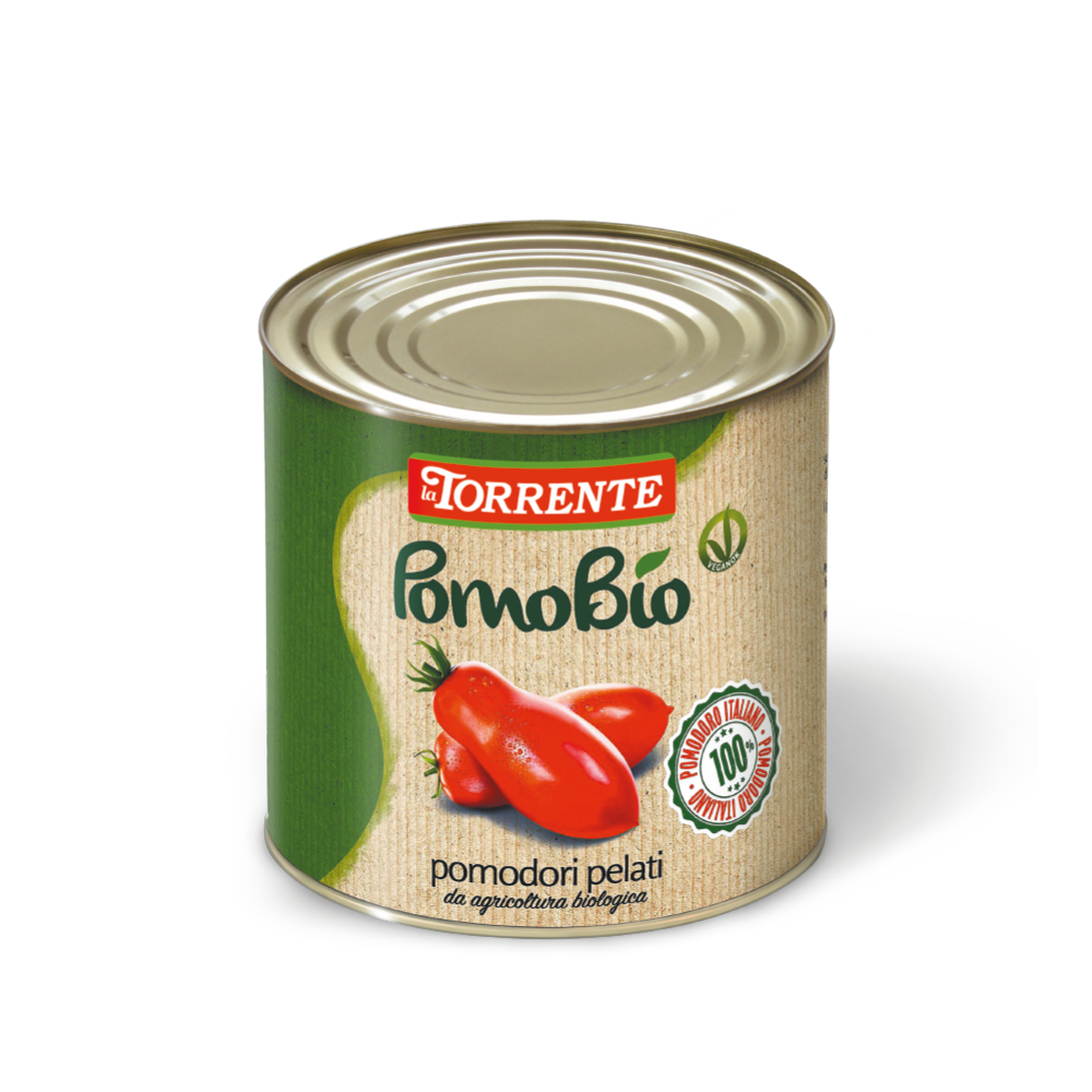 Pomodori pelati da agricoltura biologica catering