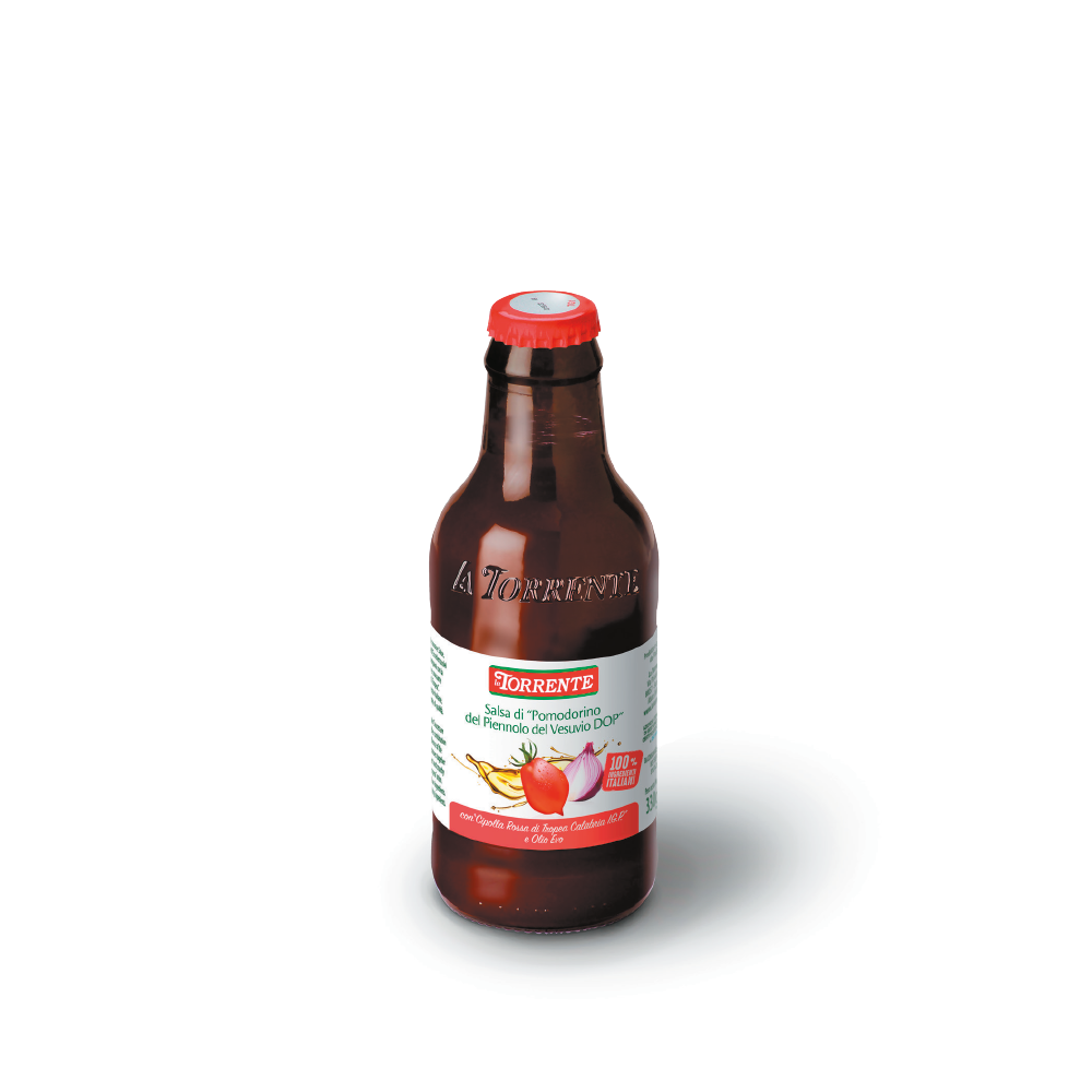 Salsa di pomodorino del Piennolo del Vesuvio DOP con cipolla di Tropea IGP