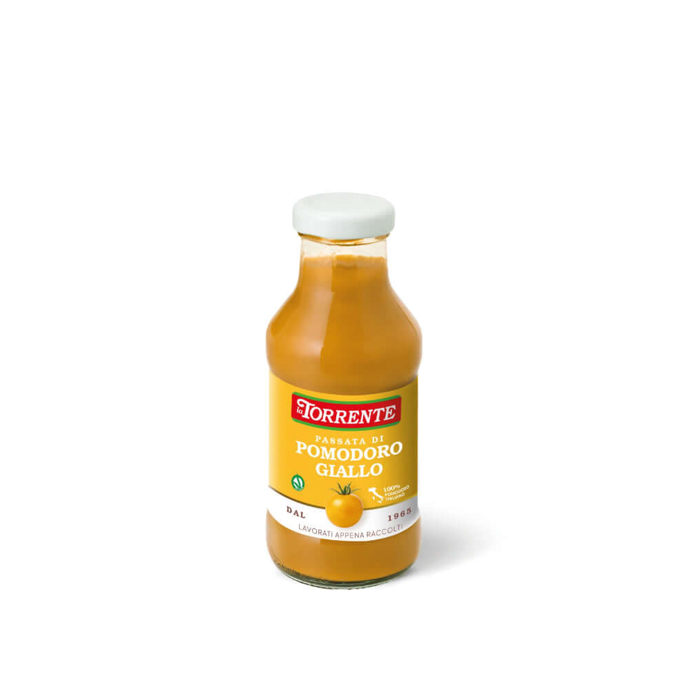 Passata di pomodoro giallo in vetro